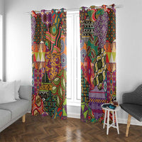 Traditional Ethnic African Vintage Motifs Window Curtain - Wonder Print Shop