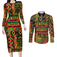 Black History Black Month Dream Like Couples Matching Long Sleeve Bodycon Dress and Long Sleeve Button Shirt LT9 - Wonder Print Shop