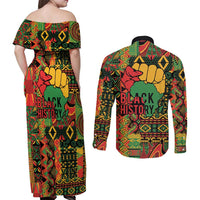 Black History Black Month Dream Like Couples Matching Off Shoulder Maxi Dress and Long Sleeve Button Shirt LT9 - Wonder Print Shop