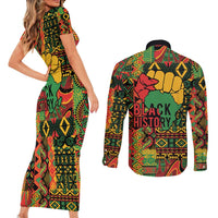 Black History Black Month Dream Like Couples Matching Short Sleeve Bodycon Dress and Long Sleeve Button Shirt LT9 - Wonder Print Shop