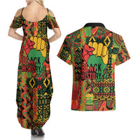Black History Black Month Dream Like Couples Matching Summer Maxi Dress and Hawaiian Shirt LT9 - Wonder Print Shop