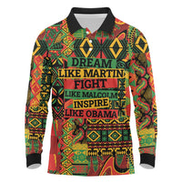 Black History Black Month Dream Like Long Sleeve Polo Shirt - Wonder Print Shop