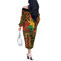 Black History Black Month Dream Like Off The Shoulder Long Sleeve Dress - Wonder Print Shop