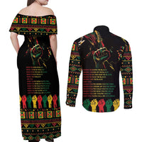 When I'm Born I'm Black Couples Matching Off Shoulder Maxi Dress and Long Sleeve Button Shirt Black History Black Month LT9 - Wonder Print Shop
