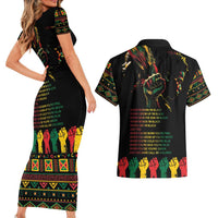 When I'm Born I'm Black Couples Matching Short Sleeve Bodycon Dress and Hawaiian Shirt Black History Black Month LT9 - Wonder Print Shop