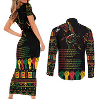 When I'm Born I'm Black Couples Matching Short Sleeve Bodycon Dress and Long Sleeve Button Shirt Black History Black Month LT9 - Wonder Print Shop