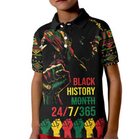 When I'm Born I'm Black Kid Polo Shirt Black History Black Month - Wonder Print Shop
