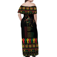 When I'm Born I'm Black Off Shoulder Maxi Dress Black History Black Month - Wonder Print Shop