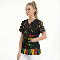 When I'm Born I'm Black Scrub Top Black History Black Month