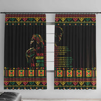 When I'm Born I'm Black Window Curtain Black History Black Month - Wonder Print Shop