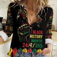 When I'm Born I'm Black Women Casual Shirt Black History Black Month - Wonder Print Shop