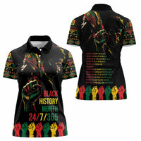 When I'm Born I'm Black Women Polo Shirt Black History Black Month - Wonder Print Shop