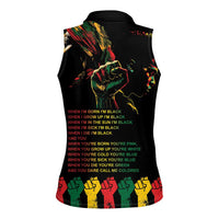 When I'm Born I'm Black Women Sleeveless Polo Shirt Black History Black Month - Wonder Print Shop