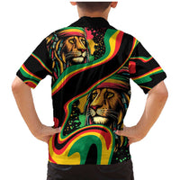 Rastafarian Lion Proud of Jamaica Family Matching Mermaid Dress and Hawaiian Shirt Reggae My Soul LT9 - Wonder Print Shop