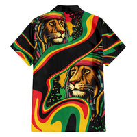 Rastafarian Lion Proud of Jamaica Family Matching Off Shoulder Maxi Dress and Hawaiian Shirt Reggae My Soul LT9 - Wonder Print Shop