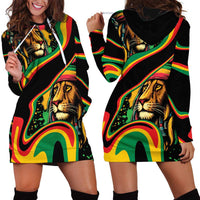 Rastafarian Lion Proud of Jamaica Hoodie Dress Reggae My Soul - Wonder Print Shop