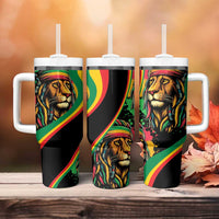 Rastafarian Lion Proud of Jamaica Tumbler With Handle Reggae My Soul - Wonder Print Shop
