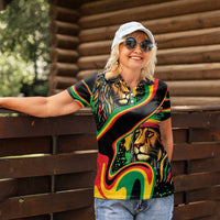 Rastafarian Lion Proud of Jamaica Women Polo Shirt Reggae My Soul - Wonder Print Shop
