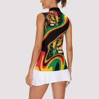 Rastafarian Lion Proud of Jamaica Women Sleeveless Polo Shirt Reggae My Soul - Wonder Print Shop