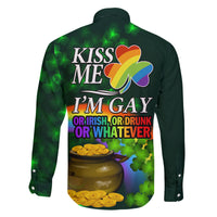 Kiss Me I'm Gay St Patricks Day Family Matching Puletasi and Hawaiian Shirt - Wonder Print Shop