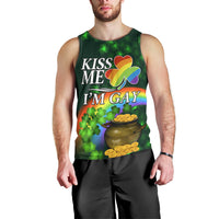 Kiss Me I'm Gay St Patricks Day Men Tank Top - Wonder Print Shop