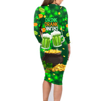 Be Irish St Patricks Day Family Matching Long Sleeve Bodycon Dress and Hawaiian Shirt Drink Drank Drunk LT9 - Wonder Print Shop