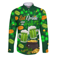 Be Irish St Patricks Day Family Matching Short Sleeve Bodycon Dress and Hawaiian Shirt Drink Drank Drunk - Wonder Print Shop