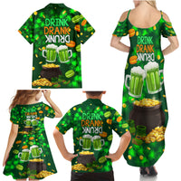 Be Irish St Patricks Day Family Matching Summer Maxi Dress and Hawaiian Shirt Drink Drank Drunk - Wonder Print Shop