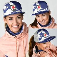 Personalized Football Japan Yatagarasu Mesh Trucker Cap Tsunami Wave Pattern