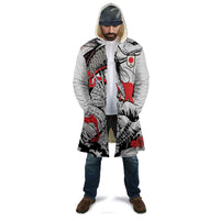 Personalized Football Japan Yatagarasu Cloak White Samurai Tsunami Wave Pattern
