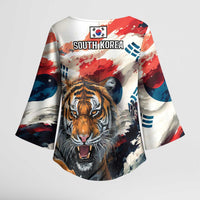 South Korea Football Champions Kimono Sleeve Blouse Tigers of Asia