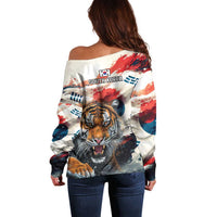 South Korea Football Champions Off Shoulder Sweater Tigers of Asia