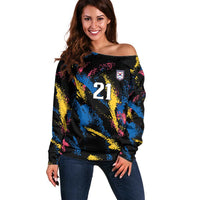 Custom Football South Korea WC26 Off Shoulder Sweater Taegeuk Warriors Retro 2022