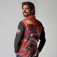 Canada Ice Hockey Champions Personalized Long Sleeve Polo Shirt Proud Member of the Eh Team