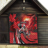 Canada Ice Hockey Champions Personalized Quilt Proud Member of the Eh Team