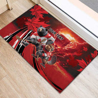 Canada Ice Hockey Champions Personalized Rubber Doormat Proud Member of the Eh Team
