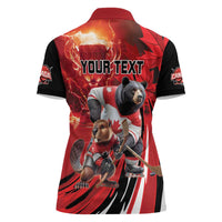 Canada Ice Hockey Champions Personalized Women Polo Shirt Proud Member of the Eh Team