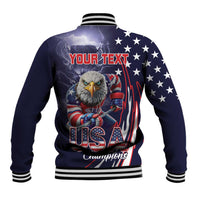 United States Ice Hockey Champions Personalized Baseball Jacket Lets Go Boy USA Goal
