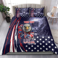 United States Ice Hockey Champions Personalized Bedding Set Lets Go Boy USA Goal