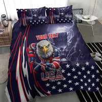 United States Ice Hockey Champions Personalized Bedding Set Lets Go Boy USA Goal