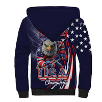 United States Ice Hockey Champions Personalized Sherpa Hoodie Lets Go Boy USA Goal