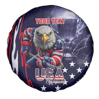 United States Ice Hockey Champions Personalized Spare Tire Cover Lets Go Boy USA Goal