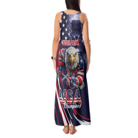United States Ice Hockey Champions Personalized Tank Maxi Dress Lets Go Boy USA Goal