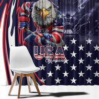 United States Ice Hockey Champions Personalized Window Curtain Lets Go Boy USA Goal