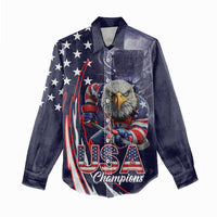 United States Ice Hockey Champions Personalized Women Casual Shirt Lets Go Boy USA Goal
