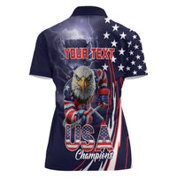 United States Ice Hockey Champions Personalized Women Polo Shirt Lets Go Boy USA Goal