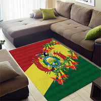 Bolivia Andean Condor Kantuta Flowers Area Rug LT9