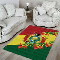 Bolivia Andean Condor Kantuta Flowers Area Rug