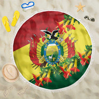 Bolivia Andean Condor Kantuta Flowers Beach Blanket