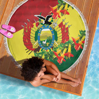 Bolivia Andean Condor Kantuta Flowers Beach Blanket